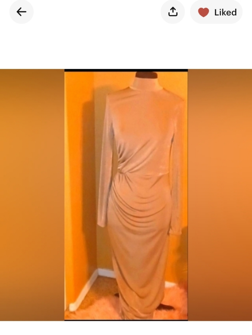 Shein Taupe Turtleneck Bodycon Dress